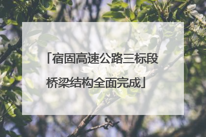 宿固高速公路三标段桥梁结构全面完成