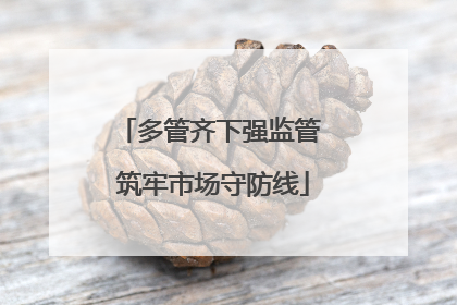 多管齐下强监管 筑牢市场守防线
