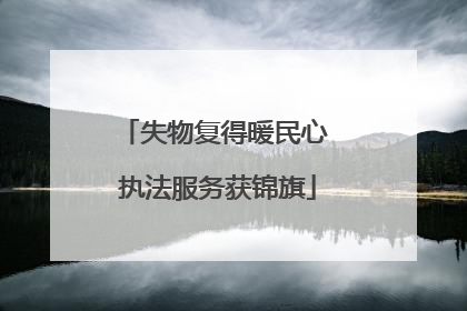 失物复得暖民心 执法服务获锦旗