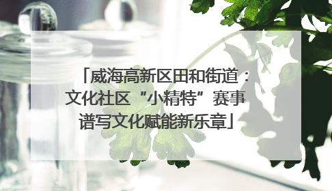 威海高新区田和街道：文化社区“小精特”赛事谱写文化赋能新乐章