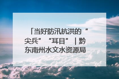 当好防汛抗洪的“尖兵”“耳目”｜黔东南州水文水资源局全员出动为此轮强降雨做好测报工作