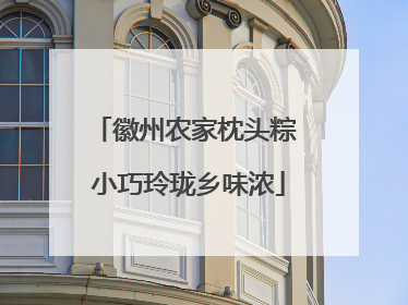 徽州农家枕头粽 小巧玲珑乡味浓