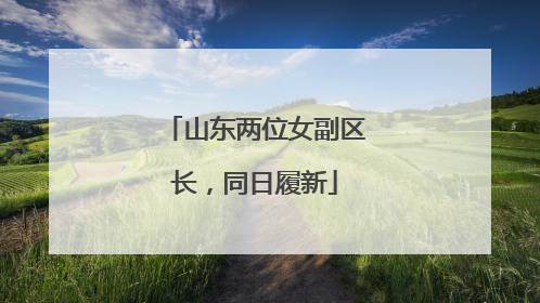 山东两位女副区长，同日履新