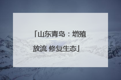 山东青岛:增殖放流 修复生态