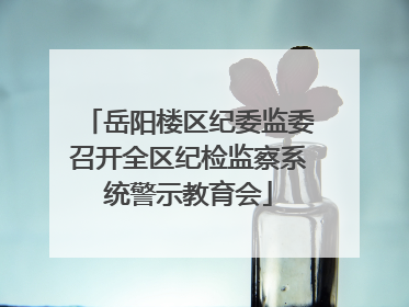 岳阳楼区纪委监委召开全区纪检监察系统警示教育会