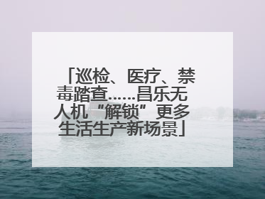 巡检、医疗、禁毒踏查……昌乐无人机“解锁”更多生活生产新场景