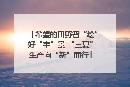 希望的田野智“绘”好“丰”景 “三夏”生产向“新”而行