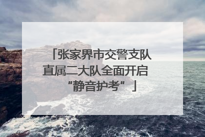 张家界市交警支队直属二大队全面开启“静音护考”
