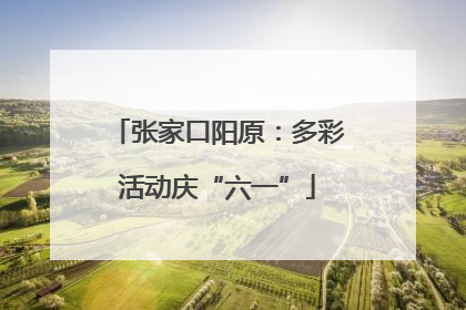 张家口阳原：多彩活动庆“六一”