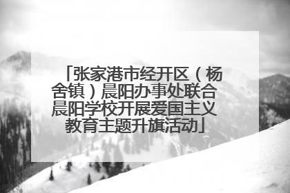 张家港市经开区（杨舍镇）晨阳办事处联合晨阳学校开展爱国主义教育主题升旗活动