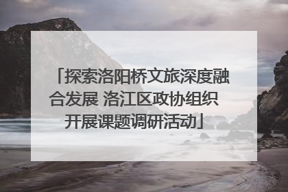 探索洛阳桥文旅深度融合发展 洛江区政协组织开展课题调研活动