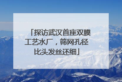 探访武汉首座双膜工艺水厂，筛网孔径比头发丝还细