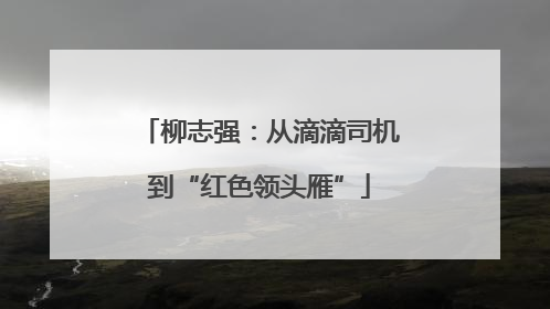 柳志强：从滴滴司机到“红色领头雁”
