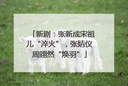 新剧：张新成宋祖儿“淬火”，张婧仪周翊然“焕羽”