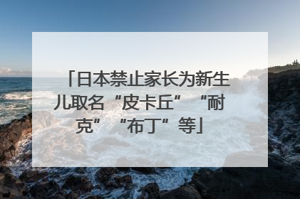 日本禁止家长为新生儿取名“皮卡丘”“耐克”“布丁”等