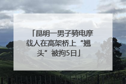 昆明一男子骑电摩载人在高架桥上“翘头”被拘5日