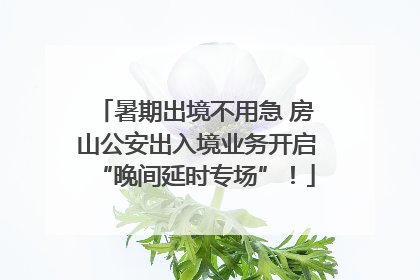 暑期出境不用急 房山公安出入境业务开启“晚间延时专场”！