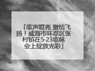 歌声嘹亮 激情飞扬！威海市环翠区张村镇在5·23歌咏会上绽放光彩