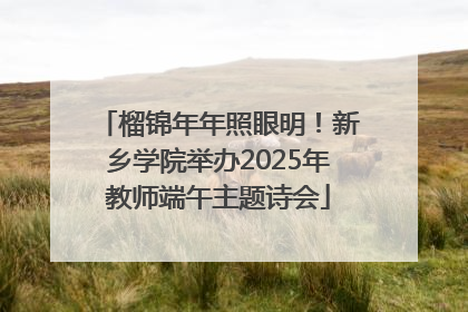 榴锦年年照眼明！新乡学院举办2025年教师端午主题诗会