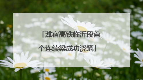 潍宿高铁临沂段首个连续梁成功浇筑