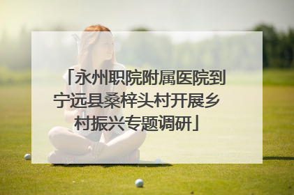 永州职院附属医院到宁远县桑梓头村开展乡村振兴专题调研