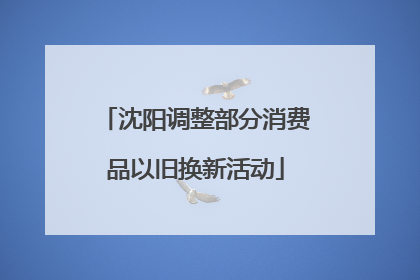 沈阳调整部分消费品以旧换新活动
