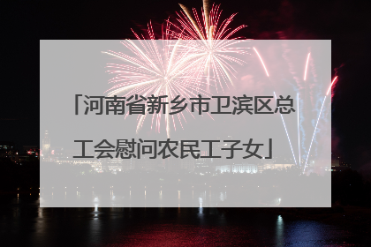 河南省新乡市卫滨区总工会慰问农民工子女