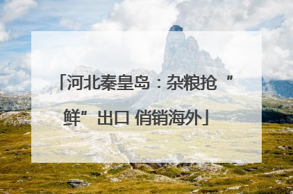 河北秦皇岛：杂粮抢“鲜”出口 俏销海外