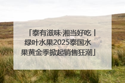 泰有滋味·湘当好吃丨绿叶水果2025泰国水果黄金季掀起销售狂潮