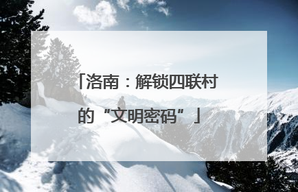 洛南：解锁四联村的“文明密码”