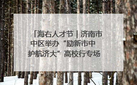 海右人才节｜济南市中区举办“励新市中 护航济大”高校行专场活动暨“青年人才 乐享市中”品牌推介会