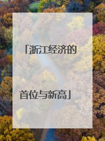浙江经济的首位与新高