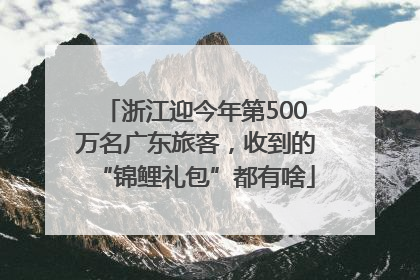 浙江迎今年第500万名广东旅客，收到的“锦鲤礼包”都有啥