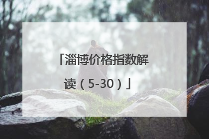 淄博价格指数解读（5-30）