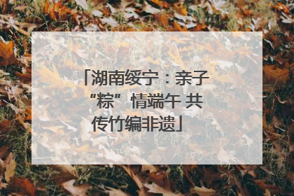 湖南绥宁：亲子“粽”情端午 共传竹编非遗