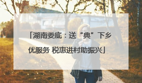湖南娄底：送“典”下乡优服务 税惠进村助振兴