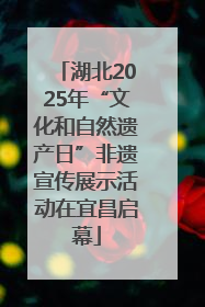 湖北2025年“文化和自然遗产日”非遗宣传展示活动在宜昌启幕