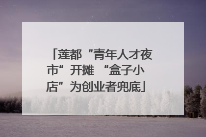 莲都“青年人才夜市”开摊 “盒子小店”为创业者兜底