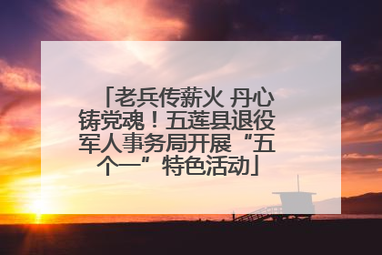 老兵传薪火 丹心铸党魂！五莲县退役军人事务局开展“五个一”特色活动
