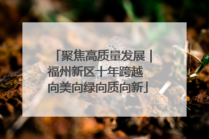 聚焦高质量发展｜福州新区十年跨越 向美向绿向质向新