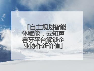自主规划智能体赋能，云知声兽牙平台解锁企业协作新价值