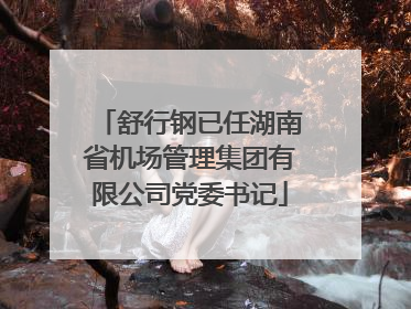 舒行钢已任湖南省机场管理集团有限公司党委书记