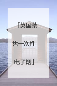 英国禁售一次性电子烟