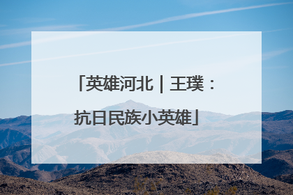 英雄河北｜王璞：抗日民族小英雄