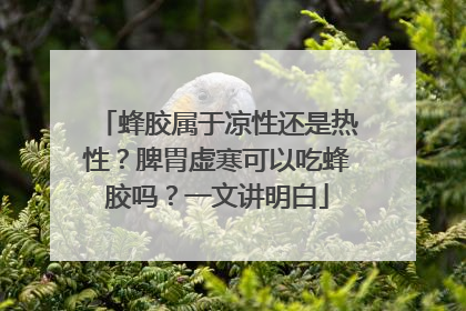 蜂胶属于凉性还是热性？脾胃虚寒可以吃蜂胶吗？一文讲明白