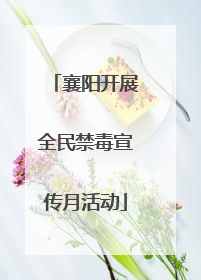襄阳开展全民禁毒宣传月活动