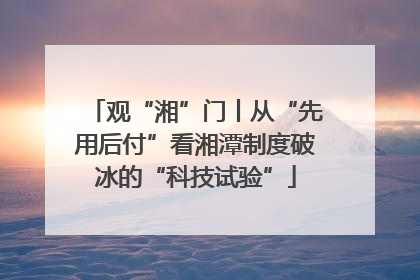 观“湘”门丨从“先用后付”看湘潭制度破冰的“科技试验”