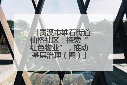 贵溪市雄石街道仙桥社区：探索“红色物业”，推动基层治理（图）