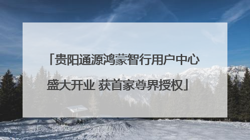 贵阳通源鸿蒙智行用户中心盛大开业 获首家尊界授权