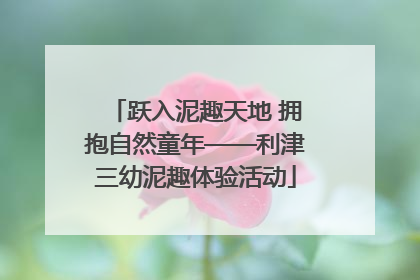 跃入泥趣天地 拥抱自然童年——利津三幼泥趣体验活动